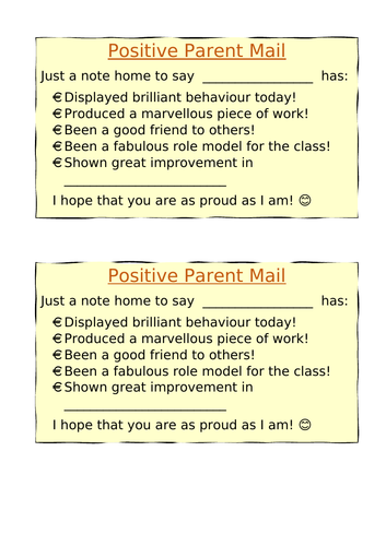 Positive Parent Mail