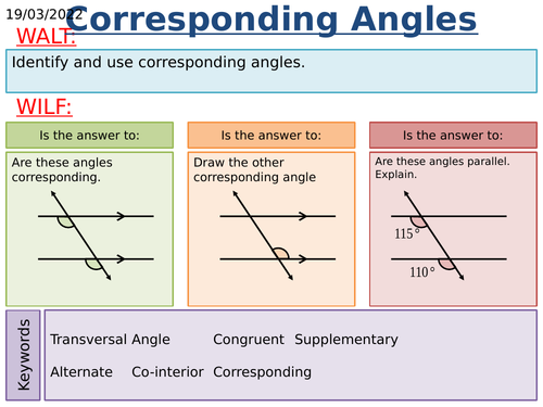 👉 Angles in Parallel Lines - Home Learning, KS3 Maths