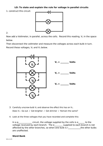 Investigating Parallel Circuits - Voltage