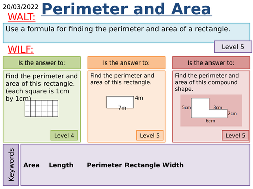 KS2/KS3 Maths: Compound Area and Perimeter (Rectangles)