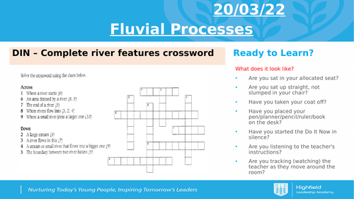AQA Rivers - Fluvial Processes