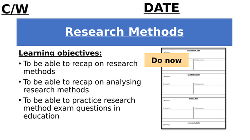 GCSE Sociology RM Recap Lesson