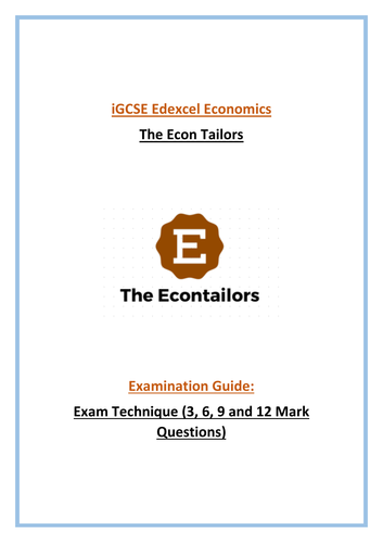iGCSE Edexcel Economics - Exam Technique Student Guide