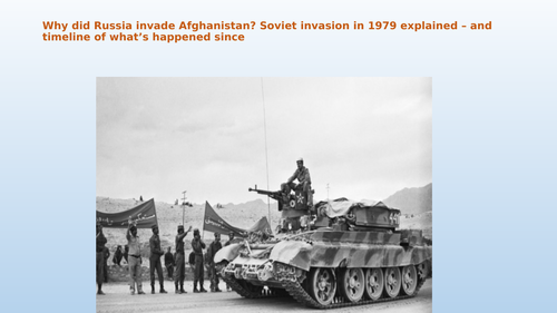 USSR Invasion of Afghanistan and USA's involvement