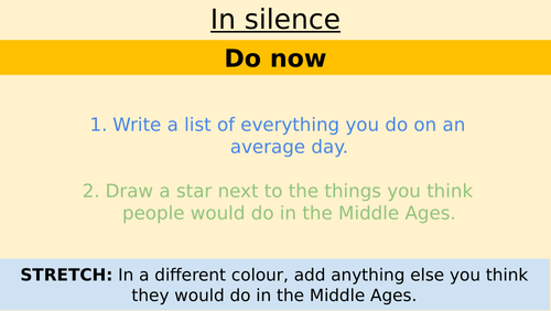 Medieval life lesson