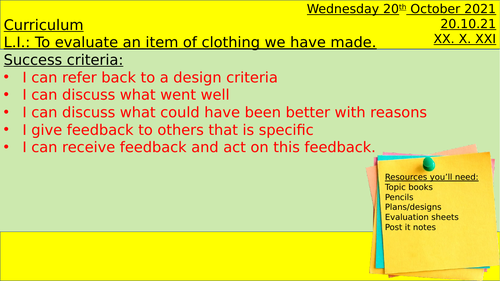 Evaluate an item of clothing