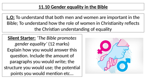 AQA B - GCSE - 11.10  Gender equality in the Bible