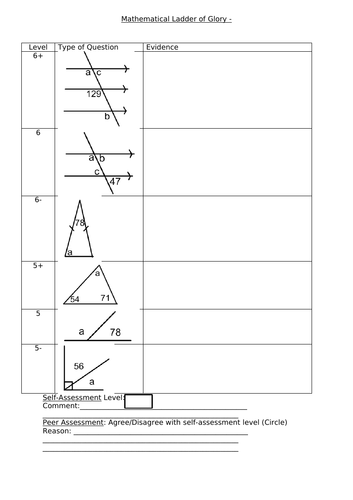 Angles Ladder of Glory - GCSE / KS3 Revision Foundation