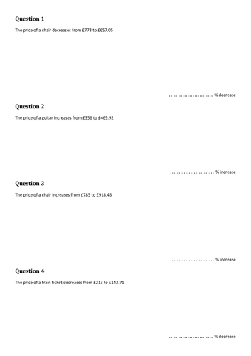 Edexcel GCSE Foundation Unit 14 - Multiplicative Reasoning