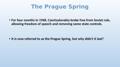 The Prague Uprising during the Cold War