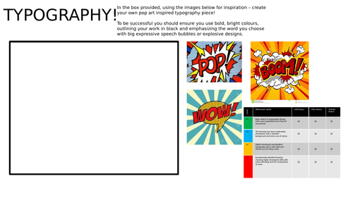 Polyblock printing - Pop Art Typography