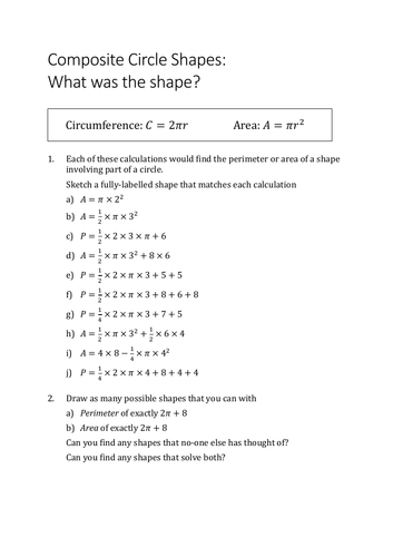 Composite circle shapes: what was the shape?