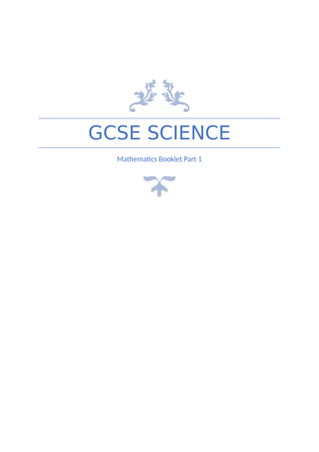 GCSE Science Maths Booklet