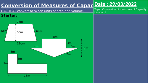 GCSE Maths Conversion of lenght ,Area and Volumes