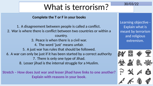 GCSE AQA Terrorism (Islam and Christianity)