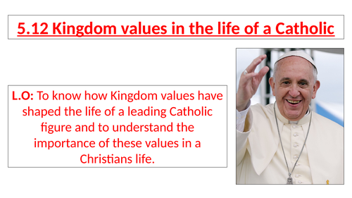 AQA B GCSE - 5.12 - Kingdom values in the life of a Catholic