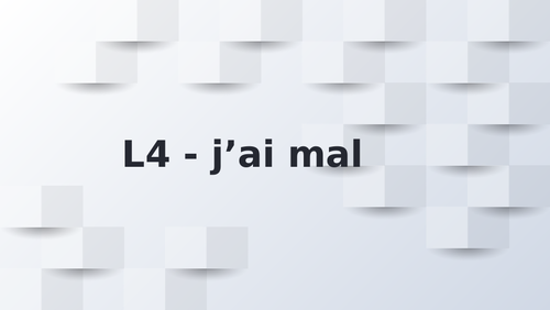 Introduction to j'ai mal