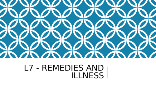 Remedies and illness vocabulary