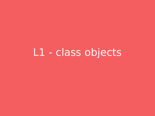 Classroom objects and pronunciation