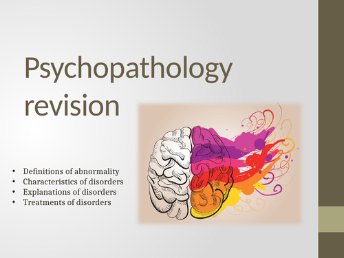 AQA A Level Psychology – Advance Information 2022- Revision- Paper 1 -Psychopathology