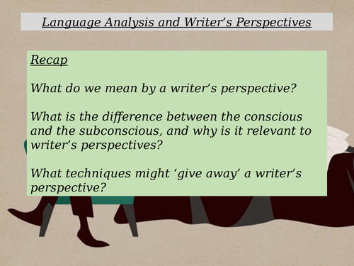 AQA English Language P1, Q4 Writer's Perspectives