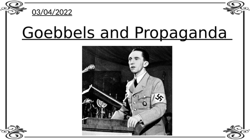 Nazi Propaganda-Edexcel Weimar and Nazi Germany GCSE