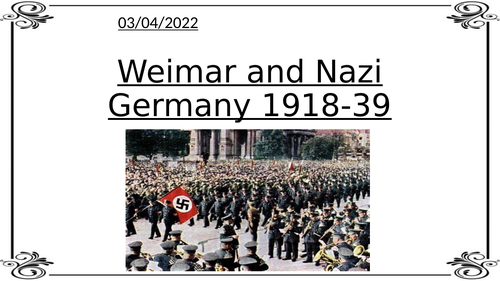 Weimar and Nazi Germany Edexcel GCSE Unit