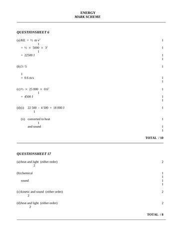Edexcel CP3d Stored Energy KS4 Lesson