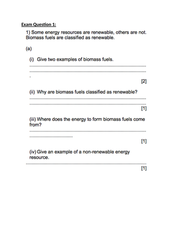 Edexcel CP3f Renewable Resources KS4 Lesson