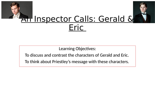 An Inspector Calls: Eric vs Gerald