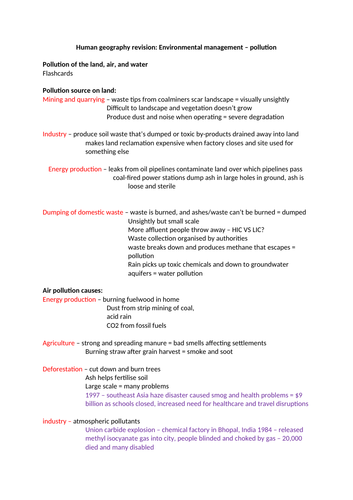 CIE A-Level Human Geography