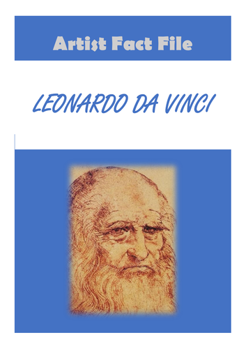 Leonardo da Vinci Art Fact File & Worksheet