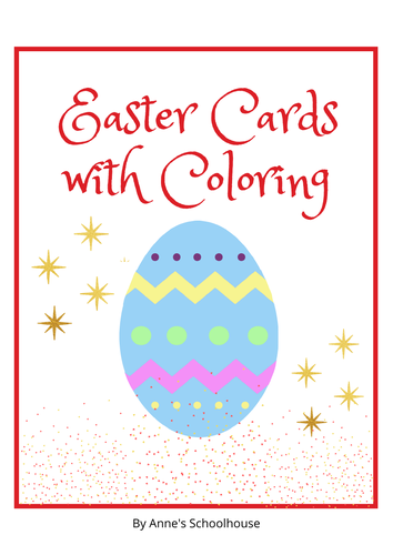 Easter Cards with Coloring