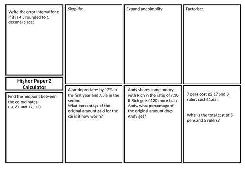 GCSE maths revision deliberate practice