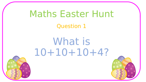 Maths Easter Hunt - KS1