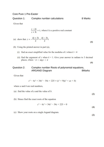Edexcel Further Maths practice papers year 13