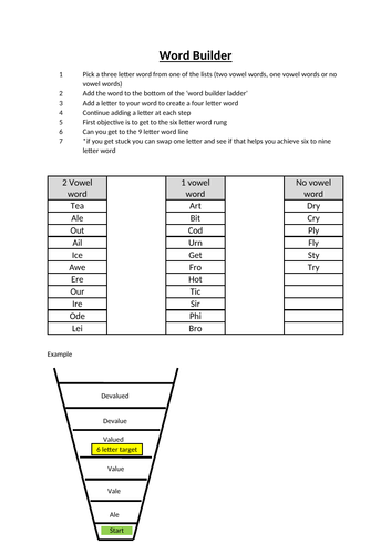 Word Builder Game