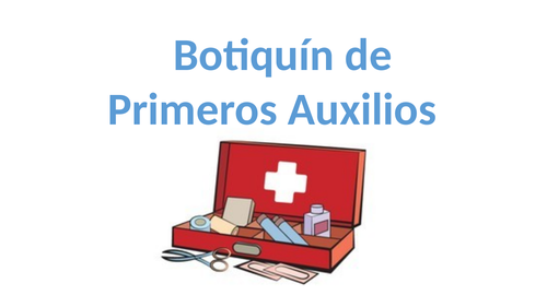 First Aid Kit Contents in Spanish