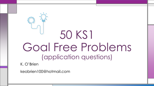 Numberless problems KS1
