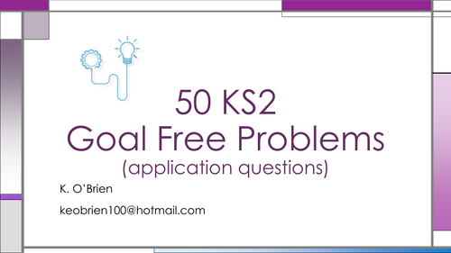Numberless problems KS2