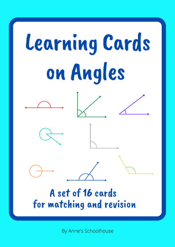 Angles -Learning Cards for Revision, Matching, Recall, Activities
