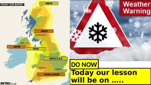 Beast from the East Geography Lesson. Extreme weather case study.