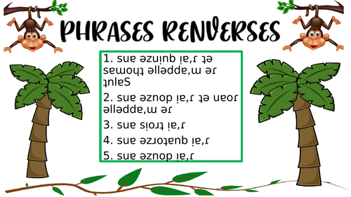 Phrases Renverses (upside down phrases)
