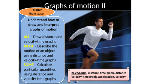 Understand how to draw and interpret graphs of motion