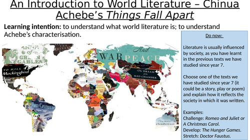 World Literature - Complete SOL and Knowledge Organiser