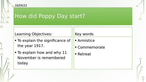 Year 8/9: How did Poppy Day Start?