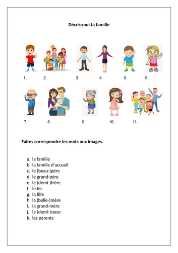 Dynamo 1 – Module 4 – Décris-moi ta famille – Page 84 - Worksheet