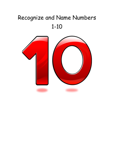 Recognize and Name Numbers 1-10