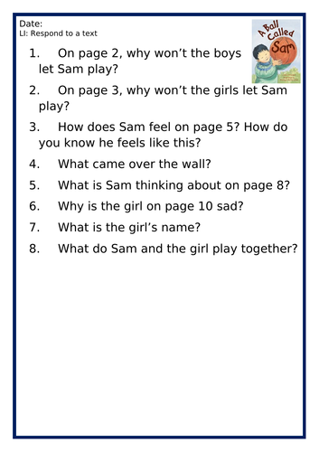 Blue Band Guided Reading Questions