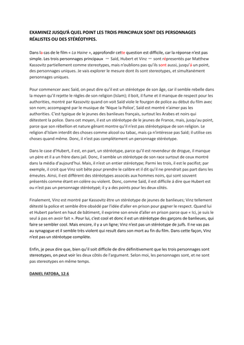 La Haine Essay